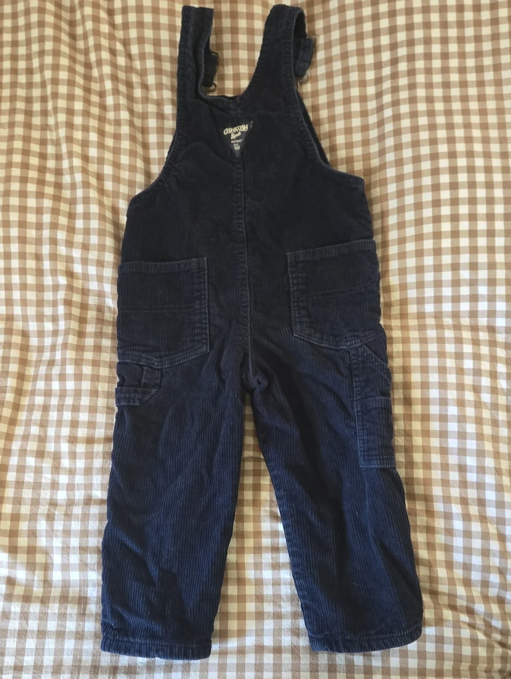 Oshkosh Dark Blue Lined Corduroy Overalls